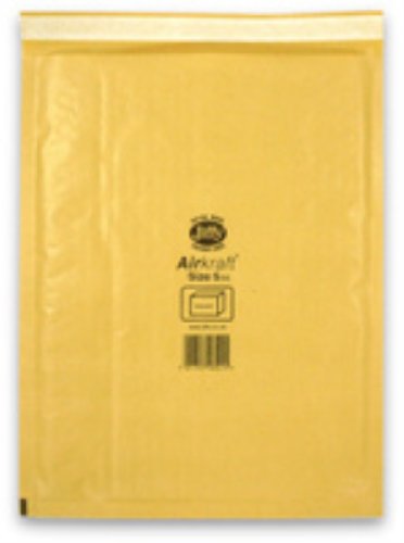 Jiffy Airkraft Versandtaschen für Bücher (Größe 5, 260 x 345 mm), 50 Stück braun von Jiffy