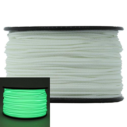 Jig Pro Shop 1,18 mm x 125 "Micro Schnur Paracord von Made in Den USA, Glow-in-The-Dark von Jig Pro Shop