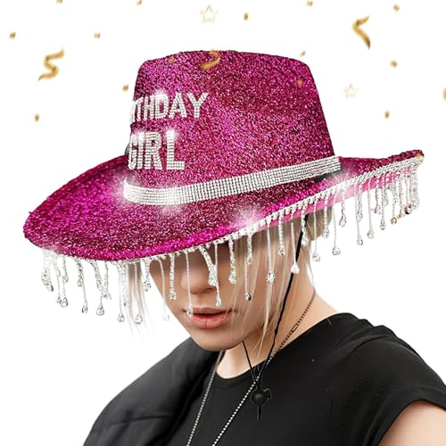 Jiimhte Cowboyhut für Damen, Erwachsenenhut, Geburtstag, Mädchen, Strass, atmungsaktiv, Dekorationen für Erwachsene, Kinder, Party, Festival, Urlaub Jiimhte Cowboyhut für Damen, Erwachsenenhut, Geburtstag, Mädchen, Strass, atmungsaktiv, Dekorationen für Erwachsene, Kinder, Party, Festival, Urlaub von Jiimhte
