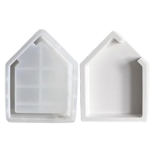 Jiimhte Epoxidharz-Formen Haus | Silikon-Hausform, Meeresmotiv, Schokoladenform, hohles Design, handgefertigt zum Dekorieren und Basteln von Jiimhte