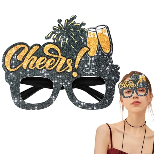 Jiimhte Lustige Brille für Erwachsene,Partybrille für Erwachsene,Glitzernde Neujahrsbrillen, Papierparty-Brillen | Foto-Requisiten, Gläser, einzigartiges Zubehör für Silvesterpartys für Damen und Jiimhte Lustige Brille für Erwachsene,Partybrille für Erwachsene,Glitzernde Neujahrsbrillen, Papierparty-Brillen | Foto-Requisiten, Gläser, einzigartiges Zubehör für Silvesterpartys für Damen und von Jiimhte