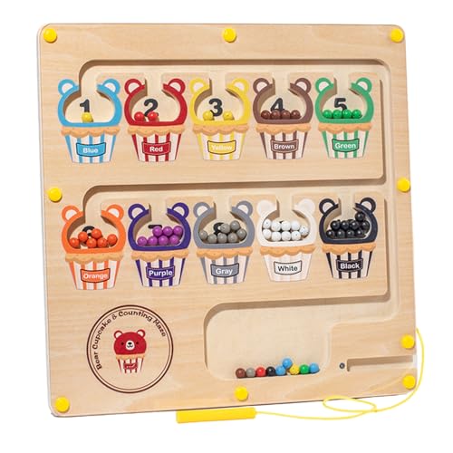 Jiimhte Magnetisches Puzzle, Magnetfarbe und Zahl Maze | Holzmagnetnummer Maze - Lernaktivitäten im Vorschulalter, pädagogische sensorische Motorkenntnisse Spiel für Kleinkind und Kinder Jiimhte Magnetisches Puzzle, Magnetfarbe und Zahl Maze | Holzmagnetnummer Maze - Lernaktivitäten im Vorschulalter, pädagogische sensorische Motorkenntnisse Spiel für Kleinkind und Kinder von Jiimhte