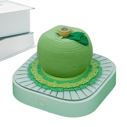 Jiimhte Zeitrechner Kalender 3D 2026 | LED Beleuchtung Niedlicher Planer 2026 - Papier-Skulptur Notizblock Kalender,Für Schule Zuhause Küche Wohnzimmer Schlafzimmer Schreibtisch von Jiimhte