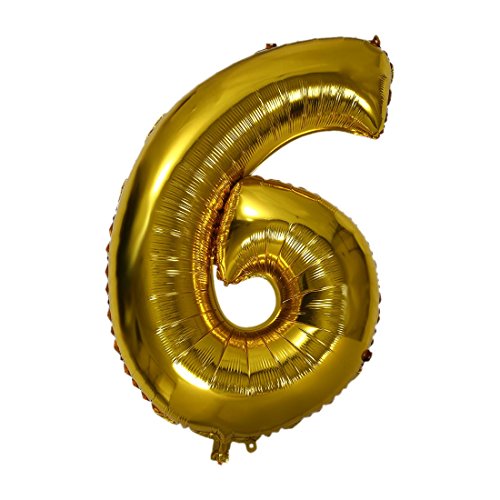 Jiklophg Folienballons, Heliumballon, aufblasbarer Luftballon, Hochzeit, Jahrestag, Party, Gold, 101,6 cm von Jiklophg