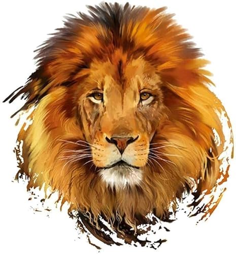 Jilibaba DIY Löwenkopf, zum Aufbügeln auf Wärmeübertragung, Aufkleber, Dekoration für Kleidung, T-Shirt von Jilibaba