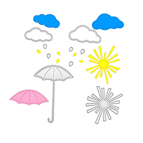 Jilibaba Metall-Stanzformen Prägeschablone Regenschirm Sonne Form Vorlage für DIY Kartenherstellung Scrapbooking Fotoalbum Handwerk Dekoration Geschenk von Jilibaba