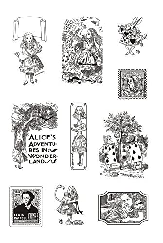 Jilibaba Silikon Clear Stempel Mädchen im Wunderland Transparent Siegel für Kartenherstellung Basteln Scrapbooking Dekoration DIY Album Geschenk von Jilibaba