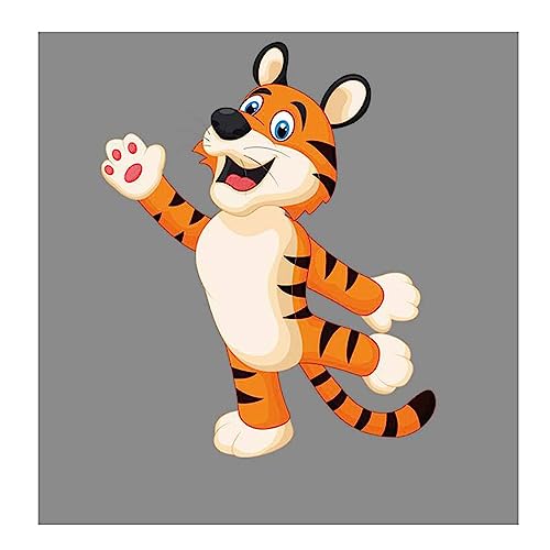 Jilibaba Tiger-Aufnäher zum Aufbügeln, Cartoon-Tiere, Wärmeübertragungsflicken, Applikationen, Aufkleber für Kinder, DIY, T-Shirt, Kleidung, Kissen von Jilibaba