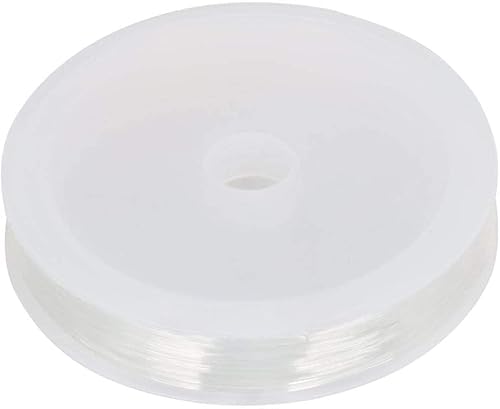 Jilibaba Transparente elastische Perlenschnur/Schnur/Faden, 1 mm dick, 1 Rolle Armband, elastisch, transparent, dehnbar von Jilibaba