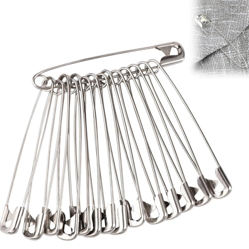 Jimkply 120 Stück Sicherheitsnadeln, 36 mm Silberne Büroklammern, Metall Safety Pins, Tragbare Box Büroklammern für Zuhause, Schule und Büro Jimkply 120 Stück Sicherheitsnadeln, 36 mm Silberne Büroklammern, Metall Safety Pins, Tragbare Box Büroklammern für Zuhause, Schule und Büro von Jimklpy