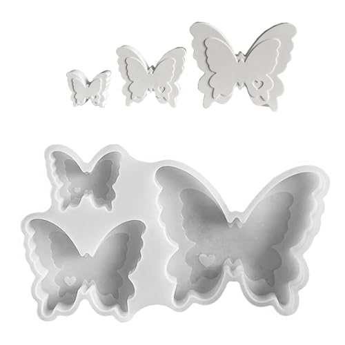 Jimkply 3-teilige Schmetterling-Silikonform, 3D-Silikonformen zum Basteln, Gießform für Gips, Seife, Kerzen und DIY-Handwerk, Wiederverwendbar und BPA-frei Jimkply 3-teilige Schmetterling-Silikonform, 3D-Silikonformen zum Basteln, Gießform für Gips, Seife, Kerzen und DIY-Handwerk, Wiederverwendbar und BPA-frei von Jimklpy