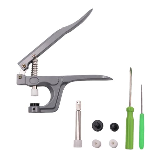 Jimkply Druckknöpfe Set, Snaps Zangen, Druckknopfzange, Druckknöpfe mit Zange, Druckknöpfe ohne Nähen mit 2 Ersatzgummis, Multifunktionales Werkzeugset Jimkply Druckknöpfe Set, Snaps Zangen, Druckknopfzange, Druckknöpfe mit Zange, Druckknöpfe ohne Nähen mit 2 Ersatzgummis, Multifunktionales Werkzeugset von Jimklpy