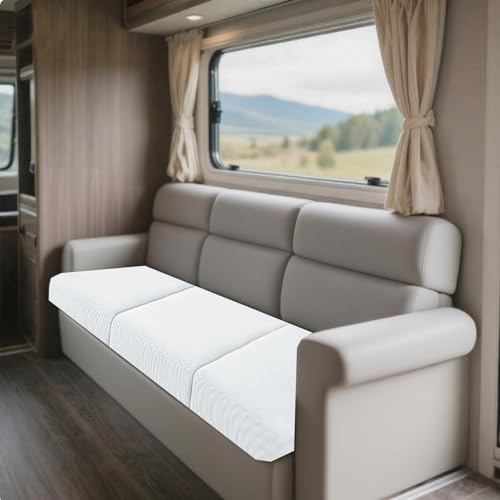 JinDouer BezüGe FüR Wohnwagenpolster Aus BüNdchenstoff – Wasserdichter, Rutschfester üBerzug FüR Wohnmobil-, Langbank- & Terrassensofas, Jacquard, StrapazierfäHig (Jadeweiß,W90-110cm,D160-190cm) JinDouer BezüGe FüR Wohnwagenpolster Aus BüNdchenstoff – Wasserdichter, Rutschfester üBerzug FüR Wohnmobil-, Langbank- & Terrassensofas, Jacquard, StrapazierfäHig (Jadeweiß,W90-110cm,D160-190cm) von JinDouer