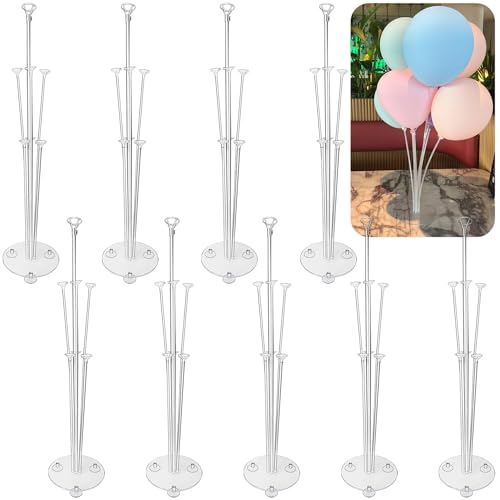 JinPhon 10 Stück Luftballon Stände, Wiederverwendbare Ballonständer für Luftballons mit Saugnapf Ballonhalter, Perfekt als Dekoration für Festivals, Geburtstage und Feierlichkeiten - 73 cm JinPhon 10 Stück Luftballon Stände, Wiederverwendbare Ballonständer für Luftballons mit Saugnapf Ballonhalter, Perfekt als Dekoration für Festivals, Geburtstage und Feierlichkeiten - 73 cm von JinPhon