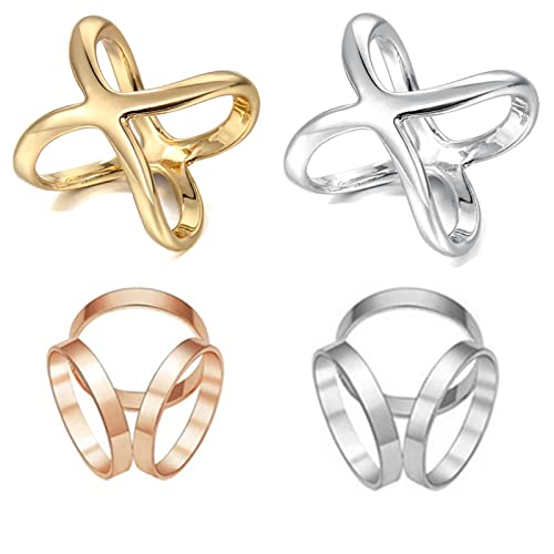 JinYu Drei Ringe Strass Schals Clip Ring Seidenschals Schnalle Zubehör - Silber Gold JinYu Drei Ringe Strass Schals Clip Ring Seidenschals Schnalle Zubehör - Silber Gold von JinYu