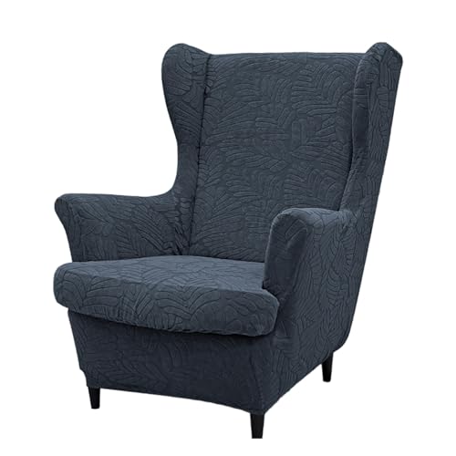 JinZao Moderner Ohrensessel Überzug 2-Teilig, Universell Sesselbezug Stretch, Sesselhussen Elastizität, Weicher Polyester-Jacquardstoff, rutschfest und verschleißfest(A) von JinZao