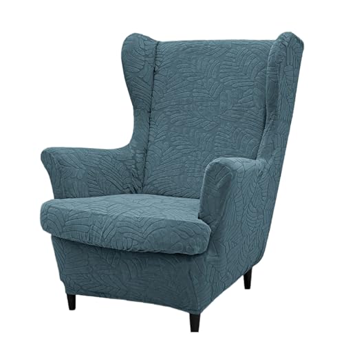 JinZao Moderner Ohrensessel Überzug 2-Teilig, Universell Sesselbezug Stretch, Sesselhussen Elastizität, Weicher Polyester-Jacquardstoff, rutschfest und verschleißfest(B) von JinZao