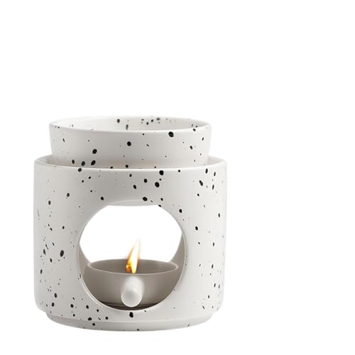 Duftlampe Teelicht mit Teelichthalter, Duftlampe für Ätherische Öle, Candle Warmer Lamp, Keramik Räucherstövchen, Duftöl und Duftwachs diffusor, Stövchen für ätherische Öle, Abnehmbare, Tintenfarbe von Jinfanshurich