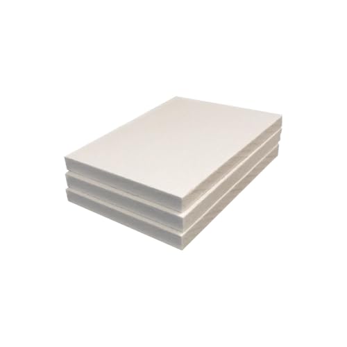 Keramikfaser-Dämmplatte – 3er-Packung, hochtemperaturbeständig (flammhemmend, anorganische Lösung)(30X30X2Cm) von JingJiangBo