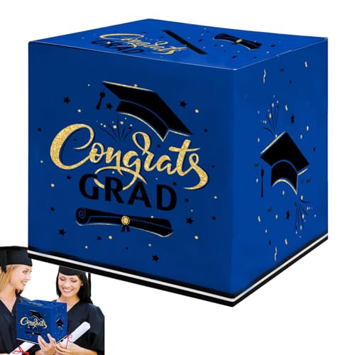 Box für Schulabschluss, Schachtel für Karten zum Schulabschluss – Nachrichtenbox für Feiern, Abschlussfeier, Doktorhut-Design, Nachrichtenbox für die Sache Box für Schulabschluss, Schachtel für Karten zum Schulabschluss – Nachrichtenbox für Feiern, Abschlussfeier, Doktorhut-Design, Nachrichtenbox für die Sache von Jingmiger