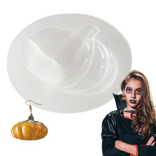 Halloween Harz-Ohrringformen, Formen für Halloween Ohrringe - Formen für Anhänger mit Halloween Form Kürbisfledermaus Geist | Halloween Formen Silikonohrstecker von Jingmiger