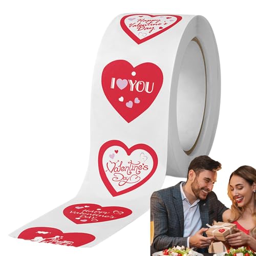 Herz Umschlag Siegel, Valentinstag Aufkleber | Valentinstag Aufkleber | 500x Hochzeitsumschlagaufkleber | Hochzeitseinladungszubehör Herz von Jingmiger