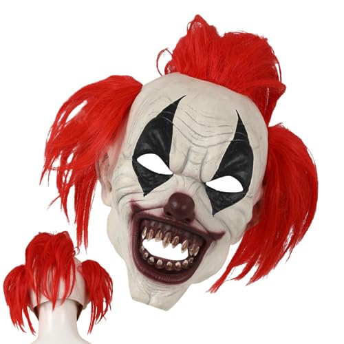 Jingmiger Clown-Kopfbedeckung, gruselig, Horror-Kostüm, Hüte und Kappen für Veranstaltungen, Partys, Karneval, Familientreffen, Urlaub und Spiele Jingmiger Clown-Kopfbedeckung, gruselig, Horror-Kostüm, Hüte und Kappen für Veranstaltungen, Partys, Karneval, Familientreffen, Urlaub und Spiele von Jingmiger
