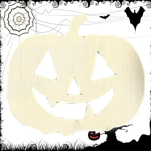 Kürbis-Holzhandwerk zum Bemalen, Kürbis-geschnittene Schild aus Holz | Halloween-Kürbis-Holzschild | Genießen Sie ein Baum-Fenster-Ornament an der Wand amu Kürbis-Holzhandwerk zum Bemalen, Kürbis-geschnittene Schild aus Holz | Halloween-Kürbis-Holzschild | Genießen Sie ein Baum-Fenster-Ornament an der Wand amu von Jingmiger