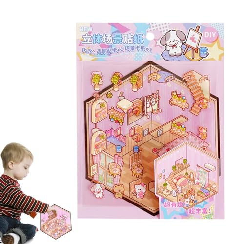 Miniatur-Aufkleber-Szene, erstellen Sie Ihre eigenen Hausaufkleber – kleine Haus-Abziehbilder – Aufkleber für kleine Haustierhäuser, Szenen für Erwachsene, cr Miniatur-Aufkleber-Szene, erstellen Sie Ihre eigenen Hausaufkleber – kleine Haus-Abziehbilder – Aufkleber für kleine Haustierhäuser, Szenen für Erwachsene, cr von Jingmiger