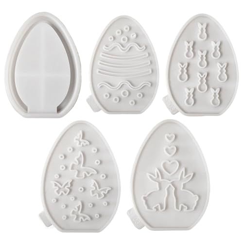 Ostereierformen für Epoxidharz, Silikonformen für Ostern für Harz | 5 x Epoxidharz-Formen in Ei-Form – Osterhasen-Form mit Projektionsdesign Ostereierformen für Epoxidharz, Silikonformen für Ostern für Harz | 5 x Epoxidharz-Formen in Ei-Form – Osterhasen-Form mit Projektionsdesign von Jingmiger