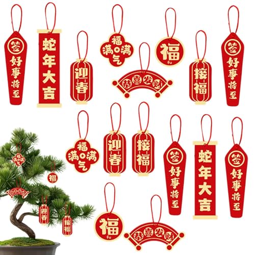 Schlangenanhänger für Frühlingsfest 2025, chinesisches Neujahrsdekorationsset, 16 x Anhänger Fu Schlange traditionell chinesische Schlange Anhänger Papieranhänger Neujahrsdekorationen für V Schlangenanhänger für Frühlingsfest 2025, chinesisches Neujahrsdekorationsset, 16 x Anhänger Fu Schlange traditionell chinesische Schlange Anhänger Papieranhänger Neujahrsdekorationen für V von Jingmiger