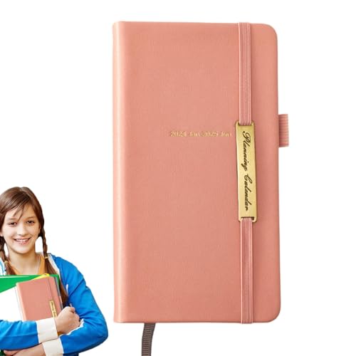 Tagesplaner Notizblock, Tagesplaner für das ganze Jahr, Wochenplaner 2024-2025, Kalenderbuch aus PU-Leder, A6 mit Gurt für das Buch Tagesplaner Notizblock, Tagesplaner für das ganze Jahr, Wochenplaner 2024-2025, Kalenderbuch aus PU-Leder, A6 mit Gurt für das Buch von Jingmiger