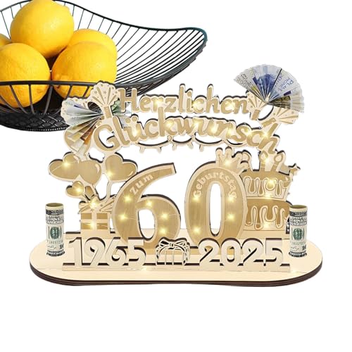 Tischdekorationen 60. Geburtstag, Tischdekoration zum 60. Geburtstag, Tischdekoration für Tische – Gästebuch zum Geburtstag für Tisch – Gästebuch-Dekoration für Zuhause, Herzstück von Jingmiger