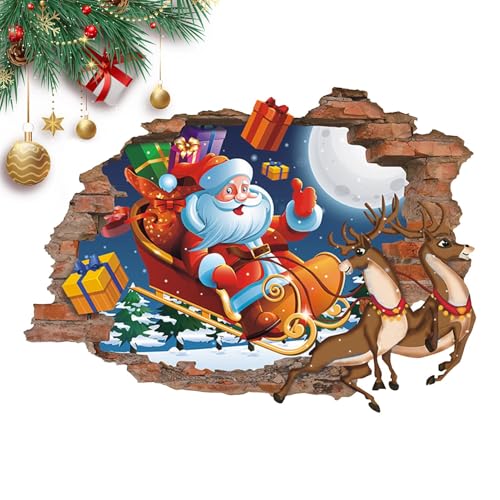 Weihnachtsmann Wandaufkleber, Weihnachtsmann Wandaufkleber | Abnehmbarer Wandaufkleber Weihnachtsmann – Wanddekoration, selbstklebend, gebohrt, Winterweihnachtsdekoration für Wohnzimmer Weihnachtsmann Wandaufkleber, Weihnachtsmann Wandaufkleber | Abnehmbarer Wandaufkleber Weihnachtsmann – Wanddekoration, selbstklebend, gebohrt, Winterweihnachtsdekoration für Wohnzimmer von Jingmiger