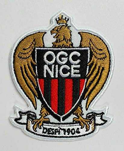Aufnäher zum Aufnähen, Motiv: OGC Nice Football Club zum Aufbügeln, bestickt, 2 Stück von Jingtongda