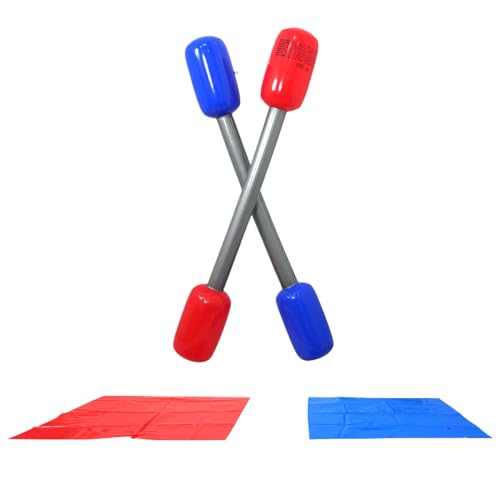 Aufblasbares Gladiator Spiel Set mit 2 Aufblasbaren Schlagstöcken & 2 Kampfmatten, Spielrequisiten Party Spiele Outdoor Spiele für Kinder Junge Mädchen Erwachsene Aufblasbares Gladiator Spiel Set mit 2 Aufblasbaren Schlagstöcken & 2 Kampfmatten, Spielrequisiten Party Spiele Outdoor Spiele für Kinder Junge Mädchen Erwachsene von Jingyash