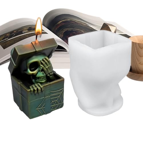 Jingyash Halloween Silikone Formen,Gips Silikon Form | Leicht Entnehmbare Grusel Bastelform Für Epoxidharz Gips Halloween Deko Seifenherstellung Handwerksprojekte von Jingyash