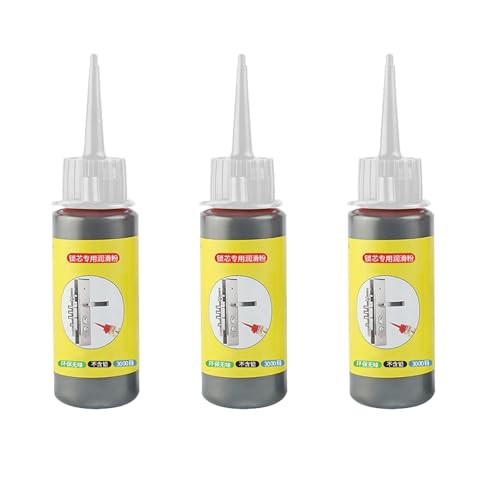Schmierpulver für Schließzylinder, 3 Stück 60ml Schmiermittel für Türschlösser Schließzylinder, Graphitpulver für Schlösser, Graphitschmiermittel für Scharniere Türschlösser Autoschlösser Schmierpulver für Schließzylinder, 3 Stück 60ml Schmiermittel für Türschlösser Schließzylinder, Graphitpulver für Schlösser, Graphitschmiermittel für Scharniere Türschlösser Autoschlösser von Jingyash