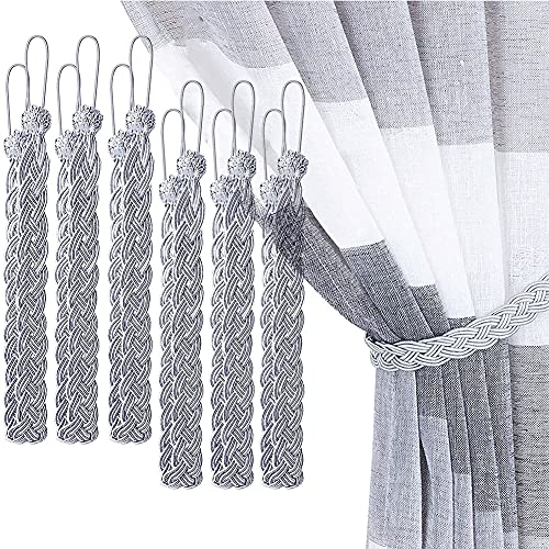 Jingying Vorhanghalter, 6 Stück, Geflochten, Weiß, Faser, Gardinen Raffhalter, Dekoration für Räume und Hallen Jingying Vorhanghalter, 6 Stück, Geflochten, Weiß, Faser, Gardinen Raffhalter, Dekoration für Räume und Hallen von Jingying