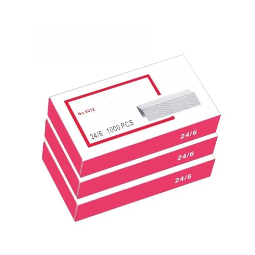 Jingyingtt 1–3 Box 1000 Stück mühelose Heftklammern 24/6, Büromaterial verstärkte Stahlkern-Heftklammern, Nagelbindung Ins Mini-Hefter Jingyingtt 1–3 Box 1000 Stück mühelose Heftklammern 24/6, Büromaterial verstärkte Stahlkern-Heftklammern, Nagelbindung Ins Mini-Hefter von Jingyingtt