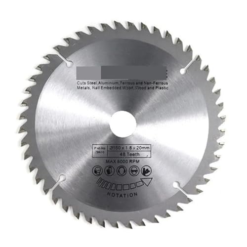 Jingyingtt 1 Stück TCT160mm Hartmetall-Sägeblatt for die Holzbearbeitung 16T/24T/30T/48/60/80T, geeignet for multifunktionale Elektrowerkzeuge, Holztrennscheiben Jingyingtt 1 Stück TCT160mm Hartmetall-Sägeblatt for die Holzbearbeitung 16T/24T/30T/48/60/80T, geeignet for multifunktionale Elektrowerkzeuge, Holztrennscheiben von Jingyingtt