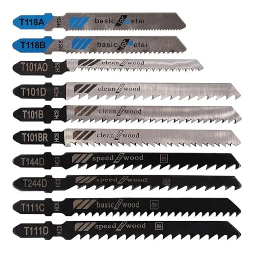 Jingyingtt 10 Stück Stichsägeblätter, gerade Schneidwerkzeuge, T-Schaft, Stichsägeblatt, Metall, Stahl, Holz, Sägeblätter, Holzbearbeitungswerkzeug, Schneidestichsäge Jingyingtt 10 Stück Stichsägeblätter, gerade Schneidwerkzeuge, T-Schaft, Stichsägeblatt, Metall, Stahl, Holz, Sägeblätter, Holzbearbeitungswerkzeug, Schneidestichsäge von Jingyingtt