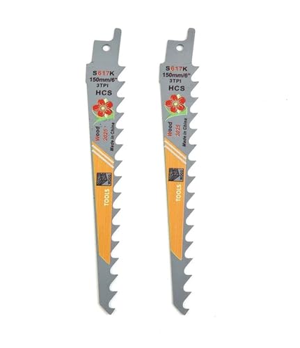 Jingyingtt 2 Stücke 150mm 3 TPI HCS Säbelsägeblätter Säbelsäge Handsäge Multi for Holz PVC-Rohr Schneiden Sägeblätter Werkzeuge S617K Jingyingtt 2 Stücke 150mm 3 TPI HCS Säbelsägeblätter Säbelsäge Handsäge Multi for Holz PVC-Rohr Schneiden Sägeblätter Werkzeuge S617K von Jingyingtt