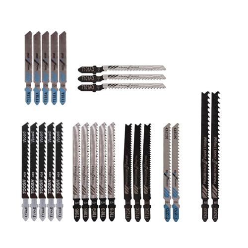 Jingyingtt 25/35/52-teiliges Stichsägeblatt-Set mit T-Schaft HCS, verschiedene Stichsägeblätter, schnell geschnittenes Sägeblatt for Schneidwerkzeuge aus Holz, Kunststoff und Metall Jingyingtt 25/35/52-teiliges Stichsägeblatt-Set mit T-Schaft HCS, verschiedene Stichsägeblätter, schnell geschnittenes Sägeblatt for Schneidwerkzeuge aus Holz, Kunststoff und Metall von Jingyingtt