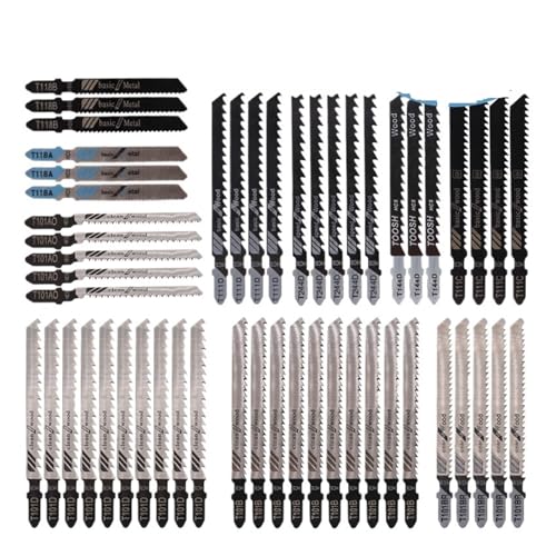 Jingyingtt 25/35/52-teiliges Stichsägeblatt-Set mit T-Schaft HCS, verschiedene Stichsägeblätter, schnell geschnittenes Sägeblatt for Schneidwerkzeuge aus Holz, Kunststoff und Metall Jingyingtt 25/35/52-teiliges Stichsägeblatt-Set mit T-Schaft HCS, verschiedene Stichsägeblätter, schnell geschnittenes Sägeblatt for Schneidwerkzeuge aus Holz, Kunststoff und Metall von Jingyingtt