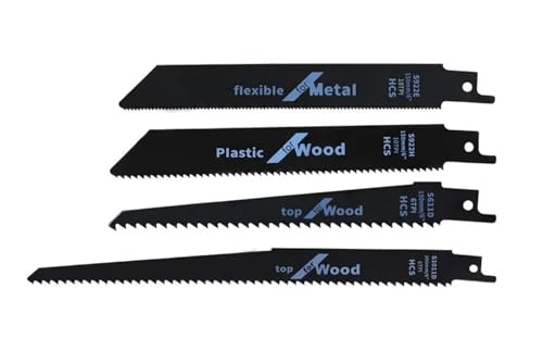 Jingyingtt 4 Stück Säbelsägeblätter aus Hartstahl for Holzschnitt, for Kunststoffrohre, Metallbeschnitt, Holzbearbeitungs-Schneidemaschinen S611D, S922E, S922H, S1011D von Jingyingtt