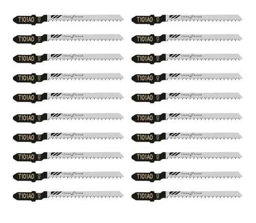 Jingyingtt Stichsägeblätter mit T-Schaft, 20 Stück, T101AO, kompatibel mit Stichsägeblatt-Set for Holz, 3 Zoll, gebogene und geschwungene Schnitte mit feinem Finish Jingyingtt Stichsägeblätter mit T-Schaft, 20 Stück, T101AO, kompatibel mit Stichsägeblatt-Set for Holz, 3 Zoll, gebogene und geschwungene Schnitte mit feinem Finish von Jingyingtt