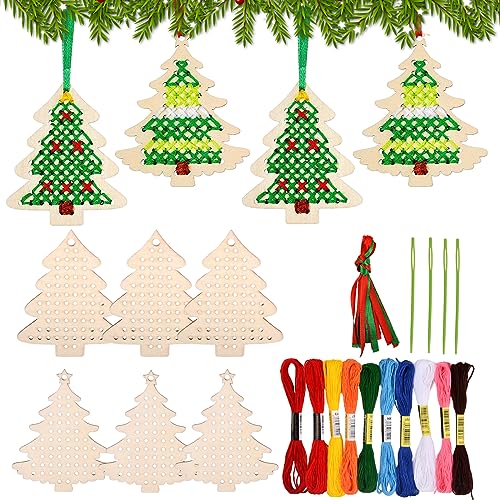 10 Stücke Weihnachten Holz Kreuzstich Kits, Weihnachten Holzdekoration Kreuzstich Set, Weihnachtsbaum Kreuzstich Holz Weihnachtsbaum Ornamente, Weihnachten Dekoration für Weihnachtsbaum Dekoration 10 Stücke Weihnachten Holz Kreuzstich Kits, Weihnachten Holzdekoration Kreuzstich Set, Weihnachtsbaum Kreuzstich Holz Weihnachtsbaum Ornamente, Weihnachten Dekoration für Weihnachtsbaum Dekoration von Jinlaili