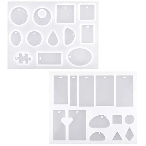 Jinlaili 2 Stück Epoxidharz Formen, Schmuck Harz Formen, Gießformen Anhänger Basteln Formen, Schmuck Selber Machen, Gießharz Silikonform für Anhänger Halskette Ohrringe DIY Basteln Jinlaili 2 Stück Epoxidharz Formen, Schmuck Harz Formen, Gießformen Anhänger Basteln Formen, Schmuck Selber Machen, Gießharz Silikonform für Anhänger Halskette Ohrringe DIY Basteln von Jinlaili