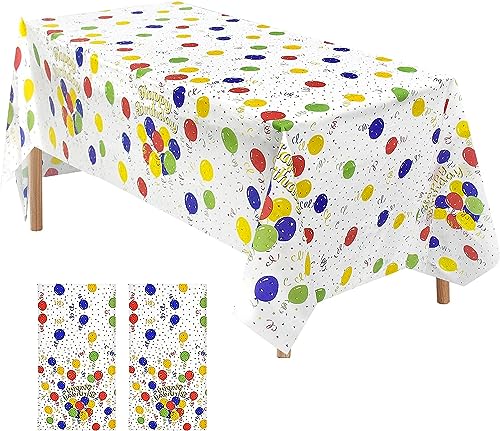 Jinlaili 2Stk Tischtuch Party Geburtstag Tischdecke, 137 * 274cm Bunt Tischdecke Wiederverwendbar, wasserdichte Plastik Tischdecken, Tisch Decken Wachstuch Tischdecke für Party Geburtstag Jinlaili 2Stk Tischtuch Party Geburtstag Tischdecke, 137 * 274cm Bunt Tischdecke Wiederverwendbar, wasserdichte Plastik Tischdecken, Tisch Decken Wachstuch Tischdecke für Party Geburtstag von Jinlaili